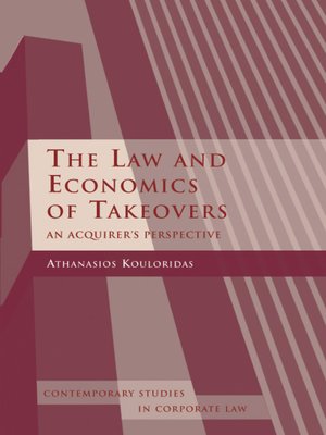 cover image of The Law and Economics of Takeovers